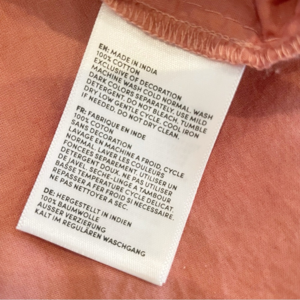 Lands’ End Dusty Pink Eyelet Blouse Medium Spring Casual Teacher - Picture 8 of 9